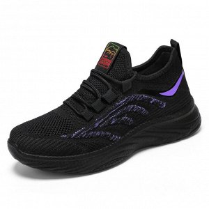 Мужские легкие кроссовки, цвет черный/фиолетовый