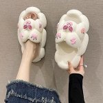 Женские шлепанцы &quot;Облака&quot;, цвет белый, с аксессуарами