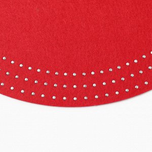 Салфетка сервировочная Доляна &quot;Стиль&quot;, цвет красный, d 38 cm