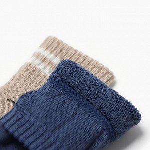 Носки детские махровые Крошка Я Basic Line, 2 пары, 0-6 мес., бежевый/синий
