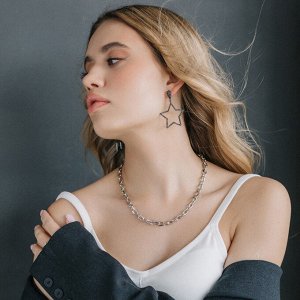 Колье «Цепь голден» плетёнка, цвет глянцевое серебро, 45 см