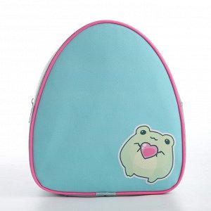 Рюкзак детский "Милая лягушка", 23*20,5 см, отдел на молнии, цвет мятный