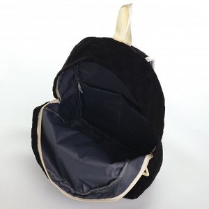 Набор 2 в 1, рюкзак, пенал в клетку, 40х28х13 см, цвет черный
