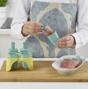 UPPFYLLD, Форма для мороженого небесно-голубой/желтый/ 6 шт