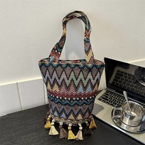 Сумка женская, мини, холщовая