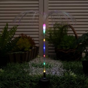 Светильник на солнечной батарее «Еврогарант», «Фонтан» 34?70 см, IP44, 6 LED, свечение мульти