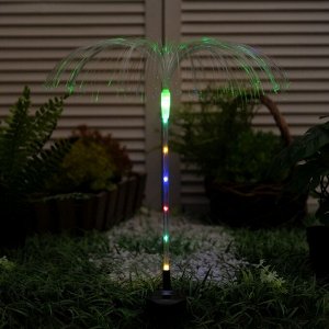 Светильник на солнечной батарее «Еврогарант», «Фонтан» 34?70 см, IP44, 6 LED, свечение мульти
