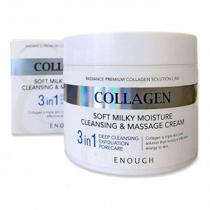 Enough Массажный очищающий крем для лица с коллагеном / Collagen 3 In 1 Cleansing &amp; Massage Cream, 300 мл