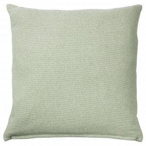 SANDTRAV, подушка, серо-зеленый / белый, 45x45 см,
