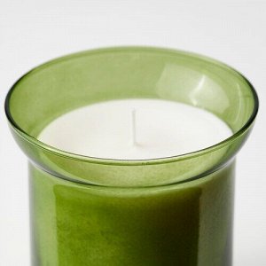 ХЕДЕРСАМ, ароматическая свеча в стекле, Свежая трава / светло-зеленая, 50 гр.,