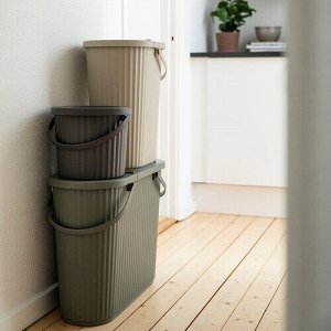 DAMMNG, мусорное ведро с крышкой, серо-зеленое, 48 л,