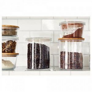 IKEA 365+, банка с крышкой, стеклянная, 1,7 л,