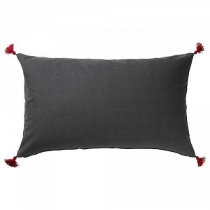 СКОГСКОРН, подушка, темно-серый / разноцветный, 40x65 см,
