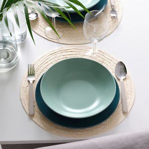 FRGKLAR, глубокая тарелка, матово-светло-бирюзовый, 23 см