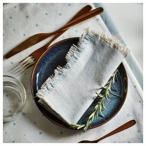 GLADELIG, Тарелка, синяя, 20 см, 4 шт