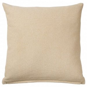 SANDTRAV, Подушка, желто-бежевая/белая, 45х45 см