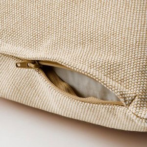 SANDTRAV, Подушка, желто-бежевая/белая, 45х45 см
