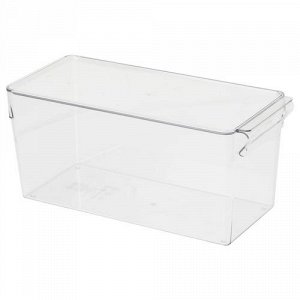 KLIPPKAKTUS, коробка для хранения в холодильнике, прозрачная, 32x14x15 см,