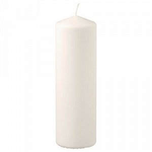 FENOMEN, свеча-столб без запаха, натуральная, 23 см,