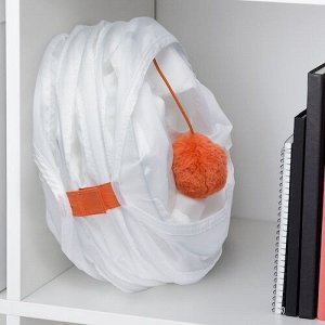 UTSÅDD, Игровой туннель для кошки, белый/оранжевый