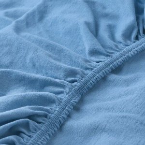 LEN, Простыня для детской кроватки, светло-голубая, 60x120 см