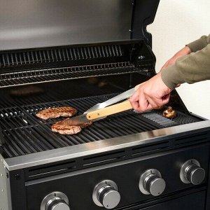 GRILLTIDER, Набор инструментов для барбекю из 3 предметов, нержавеющая сталь/бук