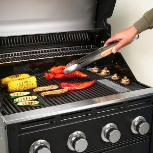 GRILLTIDER, набор инструментов для барбекю из 3 частей, нержавеющая сталь / бук