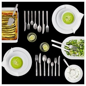 IKEA 365+, набор столовых приборов из 24 предметов, нержавеющая сталь