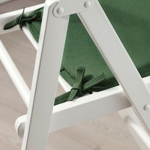 ASKNTFJRIL, подушка для стула, темно-зеленая, 34x34x1,5 см,