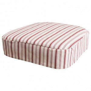 INGOLF, подушка для стула, Alvine Smal темно-красный / белый, 45x45x2,5 см,