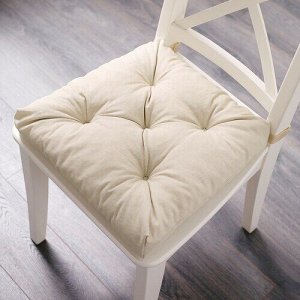 IKEA MALINDA, подушка для стула, светло-бежевая, 40/35x38x7 см,