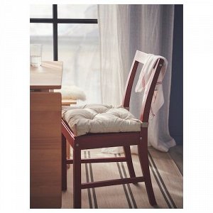 IKEA MALINDA, подушка для стула, светло-бежевая, 40/35x38x7 см,