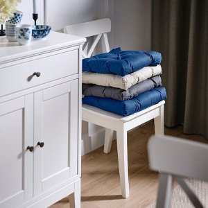 MALINDA, подушка для стула, темно-синий, 40/35x38x7 см,