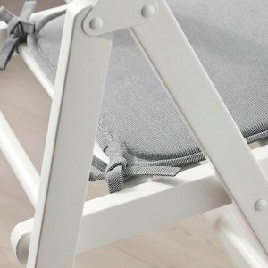IKEA ASKNTFJRIL, подушка для стула, серая, 34x34x1,5 см,