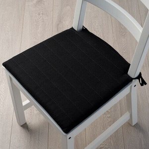 IKEA LAPPBLGULL, подушка для стула, черная, 44 40x43x4 см