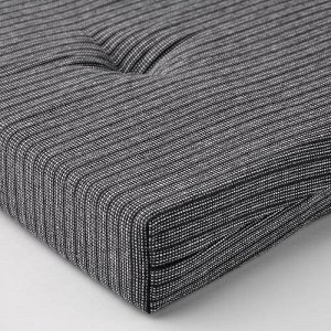 IKEA JUSTINA, подушка для стула, черная, 42/35x40x4 см