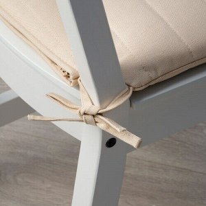PRAKTDRACENA, подушка для стула, бежевый, 44 / 40x43x4 см,