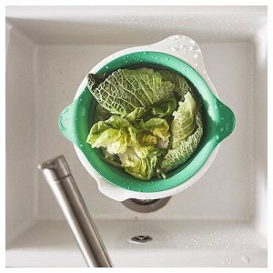 UPPFYLLD, Дуршлаг, ярко-зеленый, 24 см