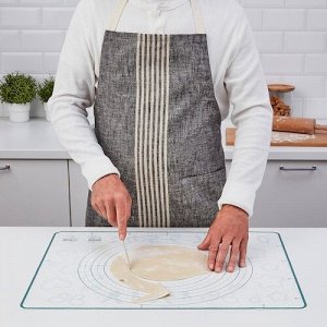 BAKTRADITION, Коврик для выпечки, белый/бирюзовый, 61x46 см
