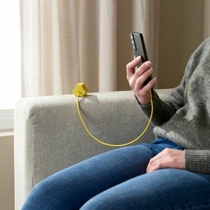 HAVSKÅL, 2 предмета, USB-якорь, черный/желтый