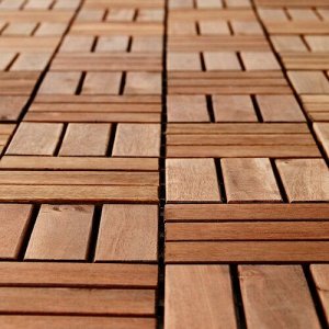 IKEA РУННЕН, настил для пола, наружный, с коричневыми пятнами, 0,81 м2