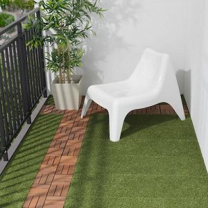 IKEA РУННЕН, настил для пола, наружный, с коричневыми пятнами, 0,81 м2