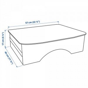 STRANDN, столик-поднос, внутренний / наружный, бледно-зеленый, 57x45 см,