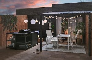 UTLNGAN, настил для пола, для улицы, коричневый, 0,90 м2,