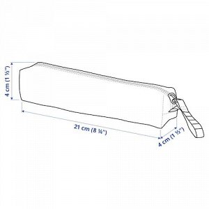 IKEA VRLDENS, Пенал, черная, 21x4x4 см,