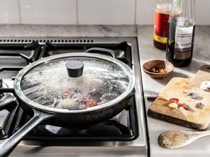 KLOCKREN, крышка для сковороды, стеклянная, 25 см,