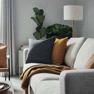 IKEA PRAKTSALVIA Praktsalvia, чехол для подушки, угольно-черный, 50x50 см,