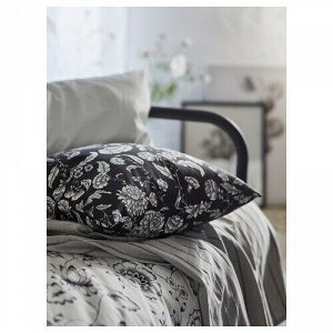 IDALINNEA, Чехол для подушки, антрацит, 50х50 см