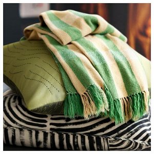 FRDD, чехол для подушки, зеленый / вышивка, 50x50 см