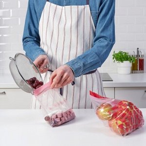 ISTAD, Закрывающийся пакет, красный/розовый с рисунком, 2,5/1,2 л/ 50 шт
